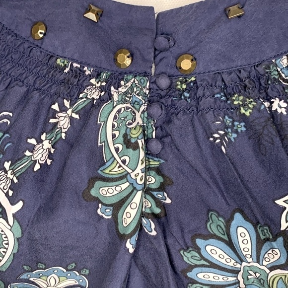 Nine West Silk Top Blouse Boho Feminine Floral Size Small Spring Summer Chic - Picture 5 of 9